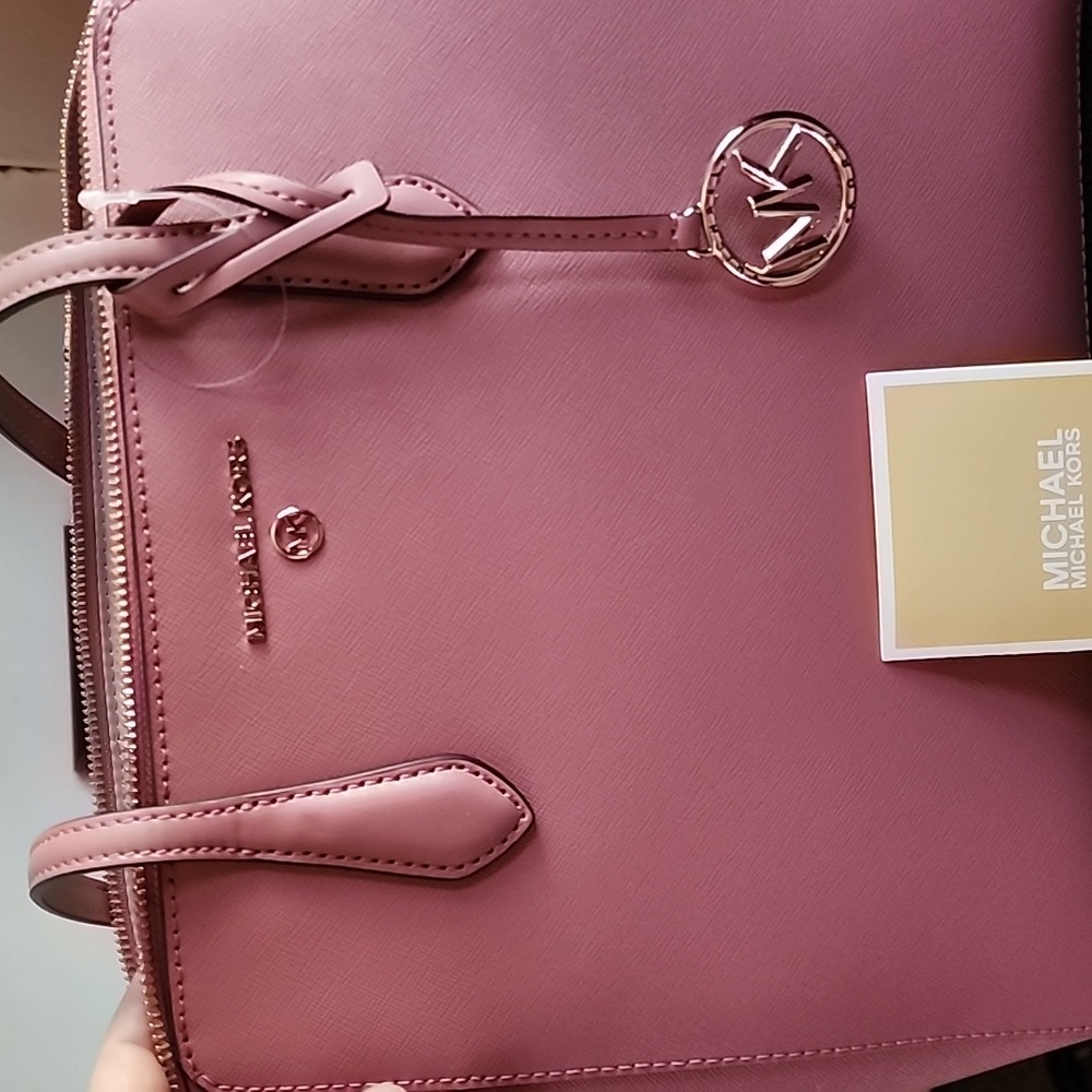 Michael Kors Pink Leather Tote - Picture 2 of 6